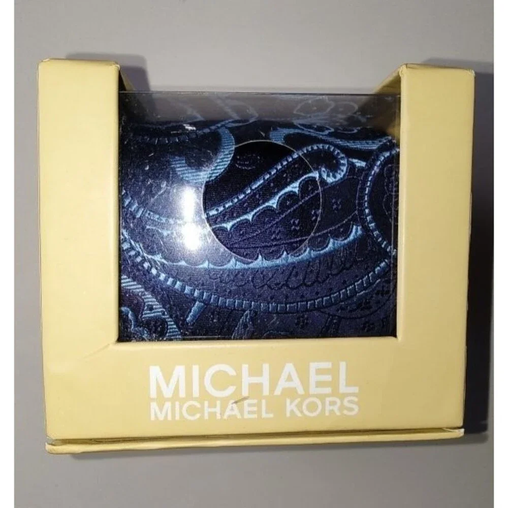 New in box Michael Kors Men's Beautiful Blue Silk Paisley Tie